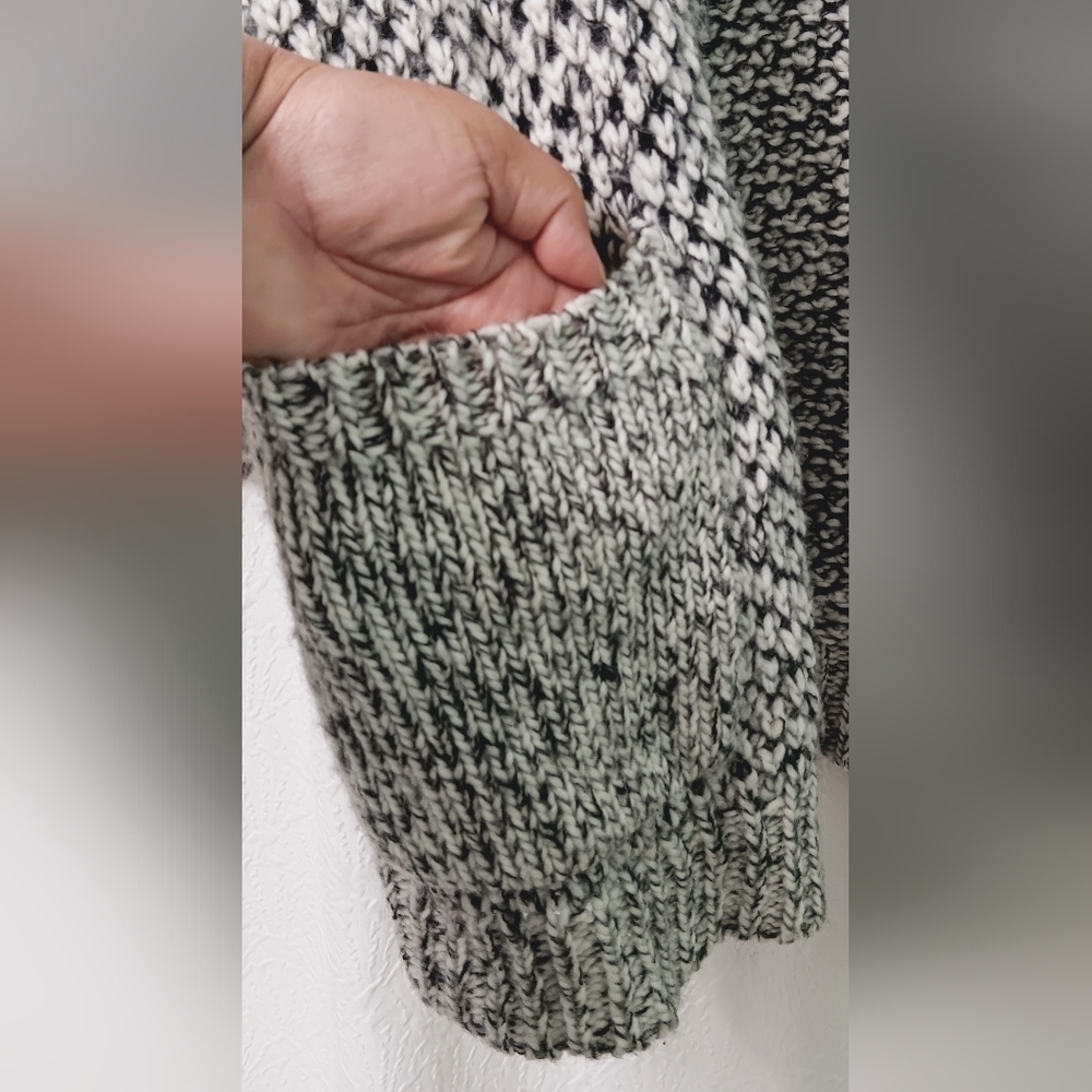 J Jill Wool Blend Long Cardigan Sweater Size S  Shawl Collar  Pockets - Picture 3 of 9